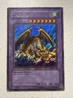 Thousand Dragon MRD-143 Secret Rare 1st Edition Yugioh MP HOLO - Image 1