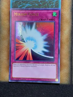 Yugioh Mirror Force LCKC-EN053 Ultra Rare 1st Ed LP - Image 1