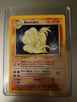 Ninetales Pokemon Holo 12/102 Base Set Hologram Single Card Unused - Image 1