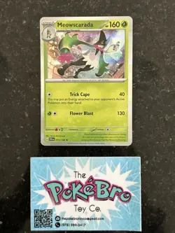 Holo Rare Meowscarada - 015/198 Scarlet & Violet Base Set Pokemon TCG - Image 1