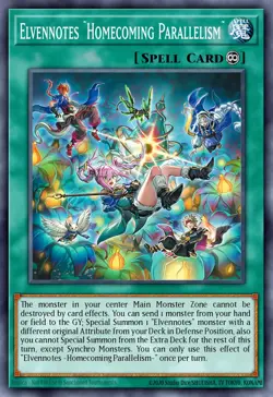 Yugioh BPRO-EN056 - Elfnotes: Welcome Home - Super Rare - Image 1