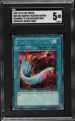 SGC 5 EX 2003 Yu-Gi-Oh! Stairway to Destined Duel Harpie's Feather Duster SDD003 - Image 1