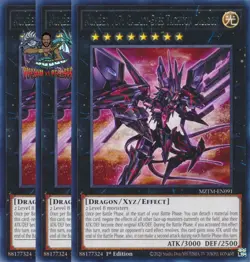 Yugioh! 3x Number 107: Galaxy-Eyes Tachyon Dragon MZTM-EN091 Rare 1st Ed NM - Image 1