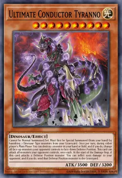 Yugioh RA04-EN287 - Ultimate Conductor Tyranno - Platinum Secret Rare - Image 1