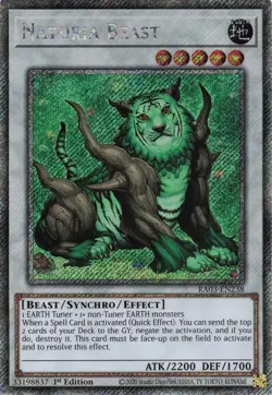 Yugioh Naturia Beast RA03-EN238 - Platinum Secret Rare - Image 1