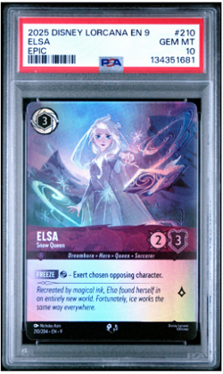 Elsa Snow Queen No. 210 Epic Fabled Lorcana 2025 PSA 10 Foil - Image 1