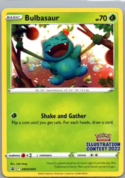 Bulbasaur (Illustration Contest 2022) Promo SWSH: Sword & Shield Promo Cards SWS - Image 1