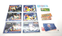 Pokemon The First Movie '90s Burger King Sheet Lot Of 6 Trading Cards W/Pieces - Image 2