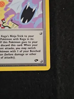 Pokemon Koga's Ninja Trick 1st Edition Gym Challenge Trainer Card 115/132 LP - Image 4