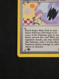 Pokemon Koga's Ninja Trick 1st Edition Gym Challenge Trainer Card 115/132 LP - Image 5