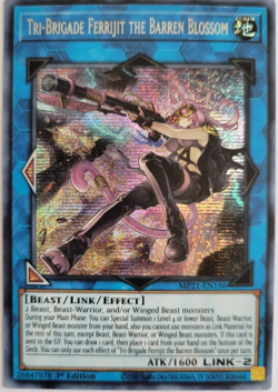 Tri-Brigade The Barren Blossom Prismatic Secret Rare 1st Edition Yugioh TCG Card - Image 1