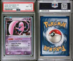 Mew EX Holon Phantoms Holo Ultra Rare Card 100/110 PSA 8 Near Mint - Image 3