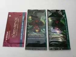 MTG LOTR COLLECTOR BOOSTER SAMPLE PACK (x2) AND REALMS AND RELICS BOX TOPPER - Image 1