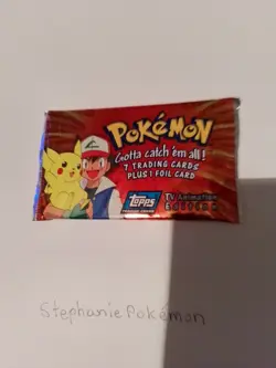 Pokemon Topps TV Animation Edition RED LOGO 1999 Booster Pack Factory Sealed - Image 1