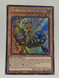 Tri-Brigade Springans Kit BPRO-EN025 Secret Rare Yugioh Burst Protocol Mint - Image 1