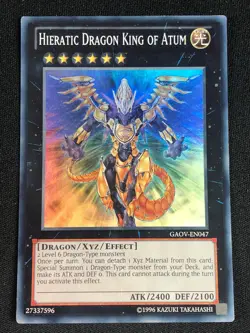YUGIOH HIERATIC DRAGON KING OF ATUM GAOV-EN047 SUPER MP - Image 1