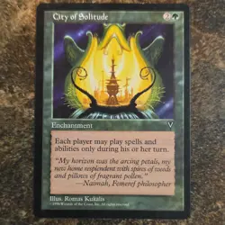 Mtg - City of Solitude - Visions Regular Rare Enchantment - 1996 English Romas . - Image 1