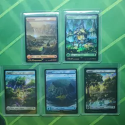 FOIL Chocobo Track Lands MTG Full Art Foil Lot of 5 - Image 1