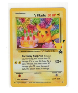 2021 Pokemon Celebrations Classic BSP #24 _________ 's Pikachu Birthday Surprise - Image 1