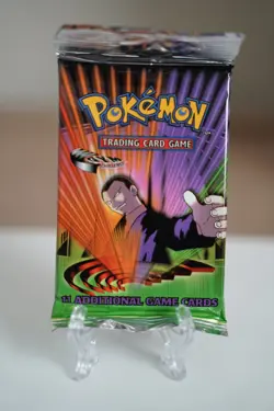 21.00g Pokemon TCG Gym Challenge Unlimited Booster Pack Giovanni Artwork WOTC 742818062244 - Image 2