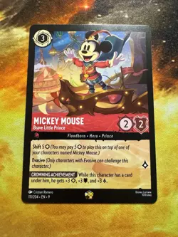 Mickey Mouse - Brave Little Prince 111/204 Fabled Regular Disney Lorcana Card NM - Image 3