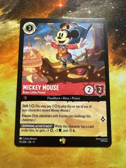 Mickey Mouse - Brave Little Prince 111/204 Fabled Regular Disney Lorcana Card NM - Image 4