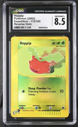 CGC 8.5 Hoppip 112/165 Reverse Holo Expedition Pokemon Card - Image 1