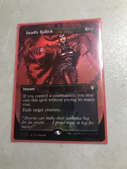 Deadly Rollick (Borderless) Commander Masters Foil Nm - Image 1