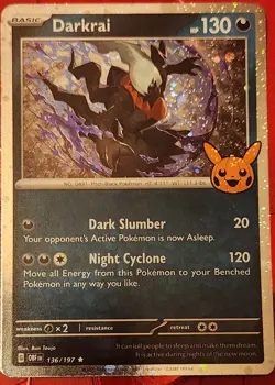 Pokemon-Darkrai-Rare Cosmos Holo-136/197-Trick Or Trade 2024 - Image 1