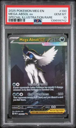 MEGA ABSOL EX #180/132 2025 POKEMON MEG EN SPECIAL ILLUSTRATION RARE PSA 10 - Image 1