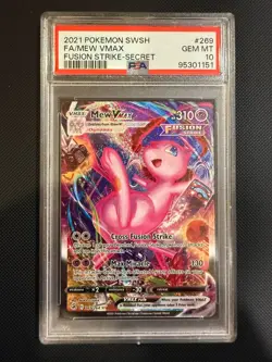 2021 POKEMON SWORD & SHIELD FUSION STRIKE SECRET #269 FULL ART/MEW VMAX PSA 10 - Image 1