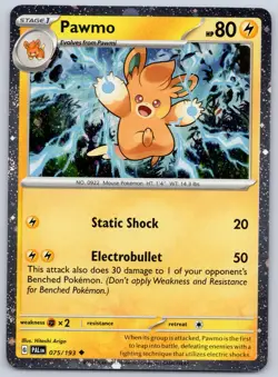 Pawmo Cosmos Holo 075/193 (NM) - Paldea Evolved - Holo Rare Pokemon TCG - Image 1