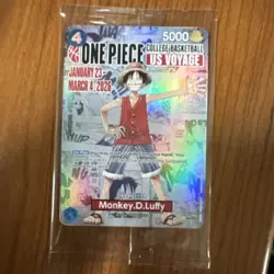 Bandai Namco One Piece CCG Monkey.D.Luffy US Voyage Promo Holo Card P-1000 - Image 1