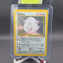 Pokemon TCG Chansey Base Set 2 Holo Unlimited Rare Light Play Card 3/130 - Image 1