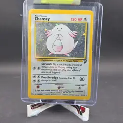Pokemon TCG Chansey Base Set 2 Holo Unlimited Rare Light Play Card 3/130 - Image 3