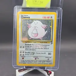 Pokemon TCG Chansey Base Set 2 Holo Unlimited Rare Light Play Card 3/130 - Image 4