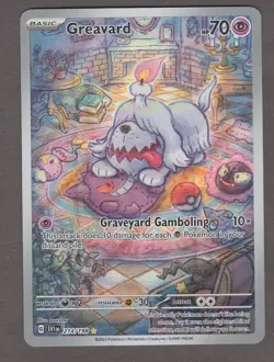 Greavard 214/198 Illustration Rare Scarlet and Violet Base Set Pokemon Card NM - Image 1