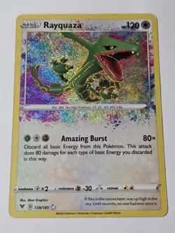 Rayquaza 138/185 Pokemon TCG Amazing Rare SWSH04: Vivid Voltage Near Mint - Image 1