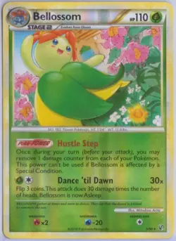 Bellossom - 1/90 - Reverse Holo - HGSS - Undaunted - Pokemon - Damaged - Image 1