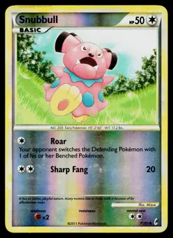 Snubbull 71/95 Reverse Holo Common Call of Legends Pokemon Moderately Played - Image 1