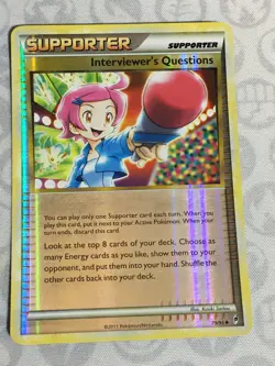 D1400 POKEMON TCG CALL OF LEGENDS INTERVIEWER'S QUESTIONS 79 REVERSE HOLO MP U - Image 1