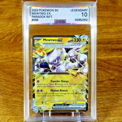 Pokemon SV Paradox Rift Mewtwo EX 058/182 AGS Legendary 10 Holo Double Rare 2023 - Image 1