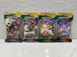 Pokemon Evolving Skies Sleeved Booster Pack X4 Full Art Set Collection! Mint Tcg - Image 1