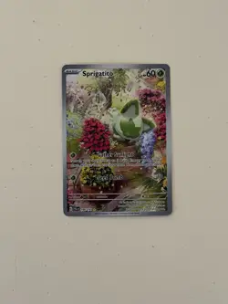 2023 Pokemon SPRIGATITO 196/193 Paldea Evolved Illustration Rare Holo VERY SHARP - Image 1