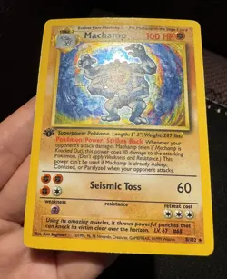 Pokemon Machamp Base Set 8/102 Holo 1st Edition HP - Image 4