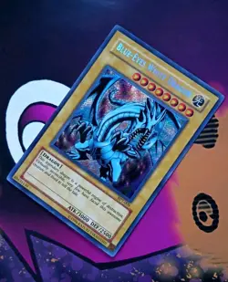 Yu-Gi-Oh Blue-Eyes White Dragon BPT-009 Secret Rare Light Play Condition - Image 1