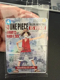 One Piece Monkey D. Luffy US College Basketball Promo Card RUTGERS - Image 1