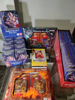 One Piece Op-14 Sealed Lot Of(8) Double Pack Set 9's & One (50) Pack Display Box - Image 2
