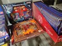 One Piece Op-14 Sealed Lot Of(8) Double Pack Set 9's & One (50) Pack Display Box - Image 4