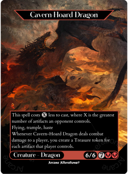Cavern-Hoard Dragon - Full Art Altered Art Custom Cards - Image 1